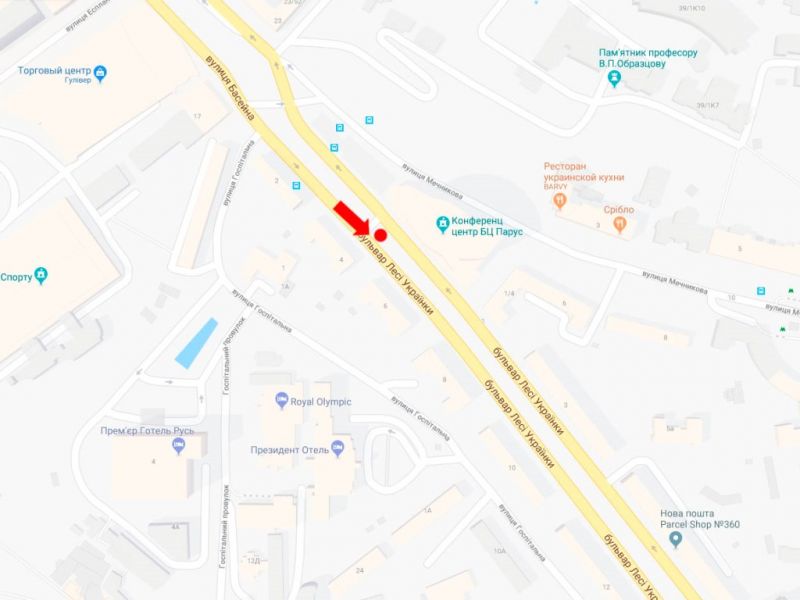 Скрол/Сітілайт, Київ, Українки бул., 6, в сторону пл. Л. Українки