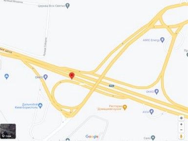 Білборд/Щит, Траси, Бориспільське шосе, 25км +090 право, перед заправкою ОККО в напрямку Києва