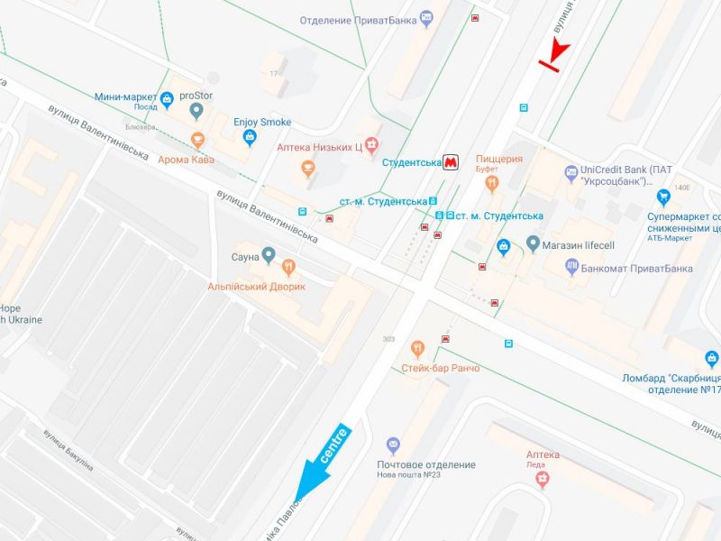 Білборд/Щит, Харків, Академіка Павлова вул., 140 (1), в центр (ст.м.Студентська)