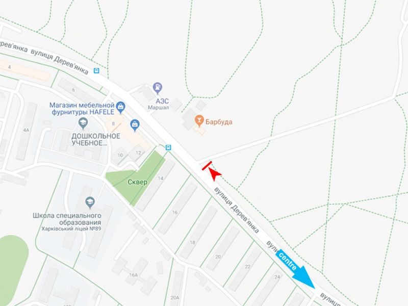 Білборд/Щит, Харків, Дерев'янка вул. (навпроти б. № 16), з центру