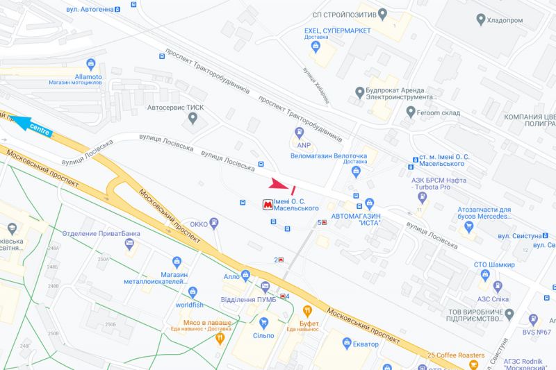 Билборд/Щит, Харьков, Лосевская вул. - Тракторобудівників пр-т, з центру