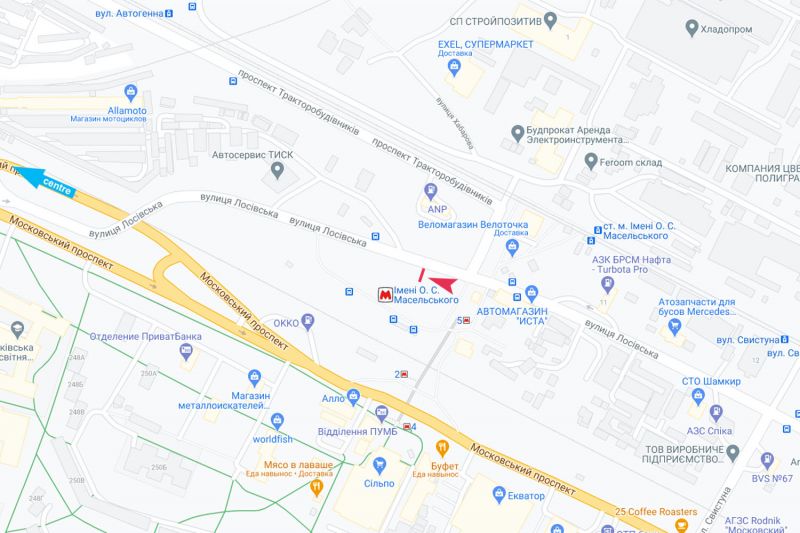 Билборд/Щит, Харьков, Лосевская вул. - Тракторобудівників пр-т, в центр