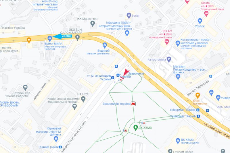 Билборд/Щит, Харьков, Героїв Харкова пр-т - Молочна вул., М. Захисників України, з центру (VIP) розмір 5760х2880
