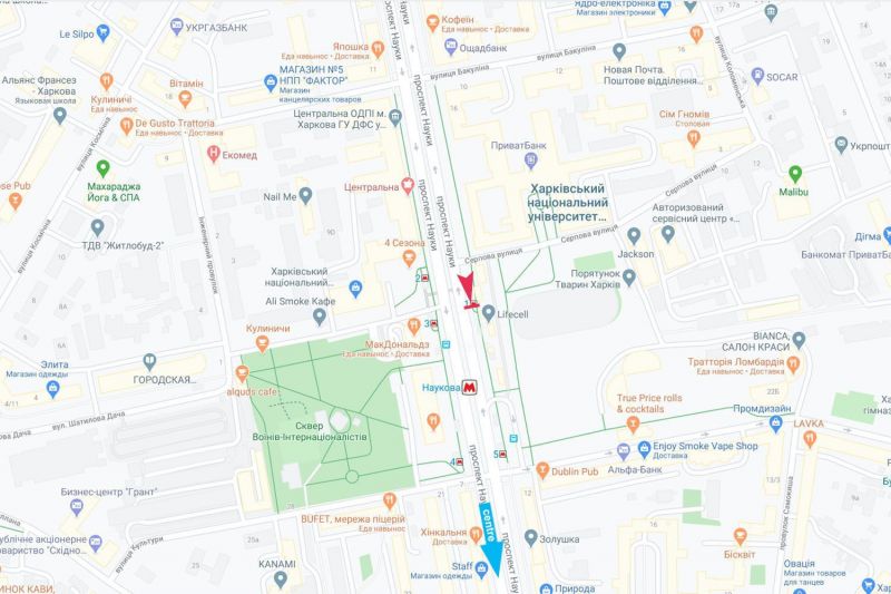 Билборд/Щит, Харьков, Науки пр-т, м. Наукова, в центр, розмір 5760х2880