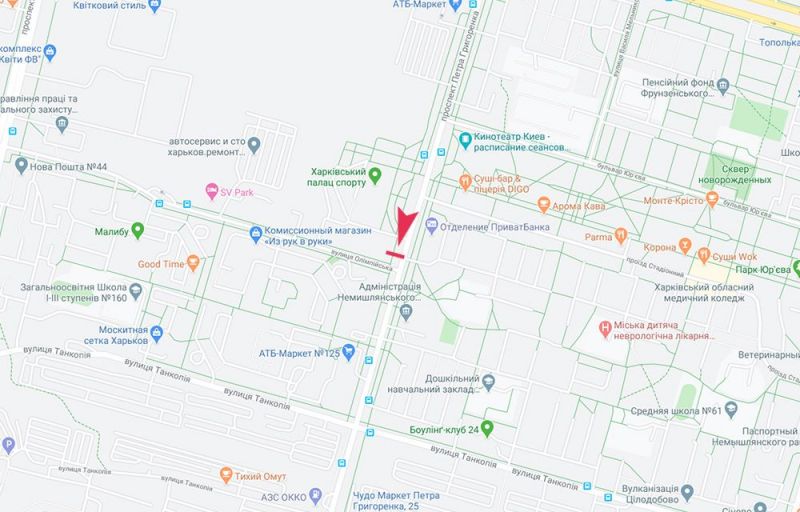 Билборд/Щит, Харьков, Петра Григоренка пр-т, 2 - Олімпійська вул., з центру