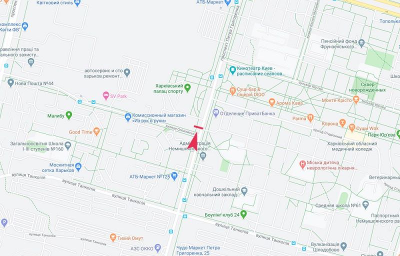 Билборд/Щит, Харьков, Петра Григоренка пр-т, 2 - Олімпійська вул., в центр