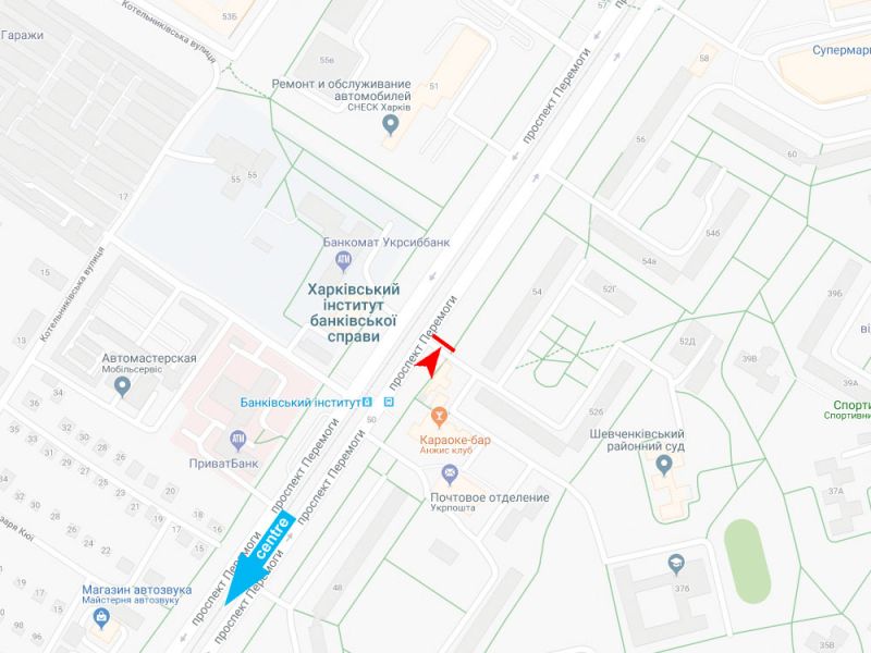 Билборд/Щит, Харьков, Перемоги пр-т, 54, з центру