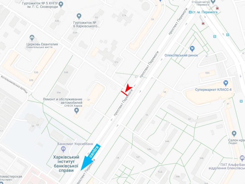 Билборд/Щит, Харьков, Перемоги пр-т, 55-Е, в центр