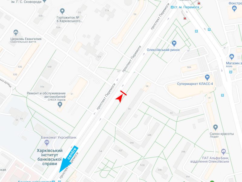 Билборд/Щит, Харьков, Перемоги пр-т, 56, з центру