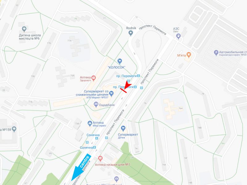 Билборд/Щит, Харьков, Перемоги пр-т, 75-А, в центр