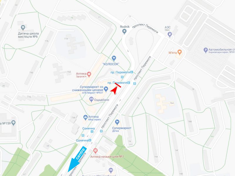Билборд/Щит, Харьков, Перемоги пр-т, 75-А, з центру