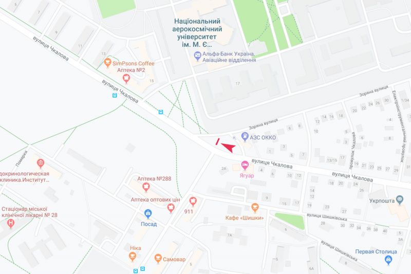 Билборд/Щит, Харьков, Вадима Манька (Чкалова) вул. - Зоряна вул., в центр