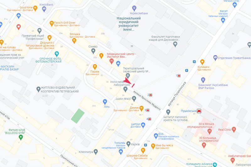 Скролл/Ситиборд, Харьков, Ярослава Мудрого вул., 37 - Григорія Сковороди (Пушкінська) вул.