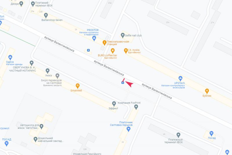 Реклама на остановках, Харьков, Валентинівська вул., 22