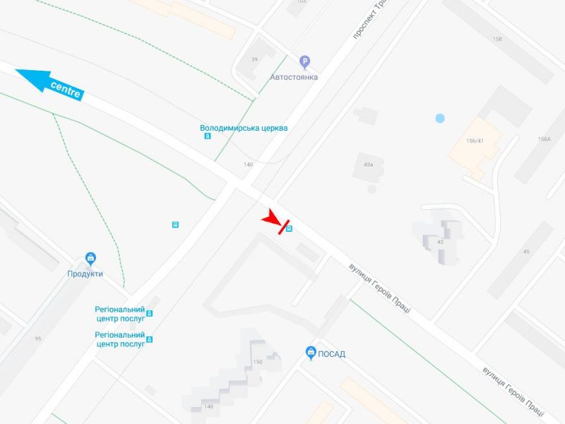 Реклама на остановках, Харьков, Нескорених (Героїв Праці) вул. - Тракторобудівників пр-т, 152-Б (зупинка Володимирська церква), з центру