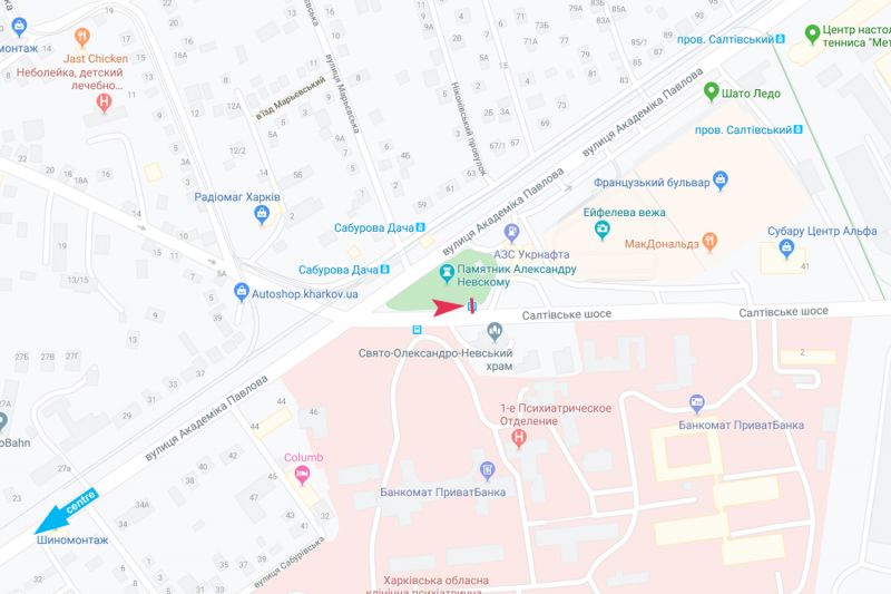 Реклама на остановках, Харьков, Салтівське шосе - Академіка Павлова, 44/51 (зупинка Сабурова дача), , з центру