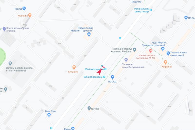 Реклама на остановках, Харьков, Тракторобудівників, 142 (зупинка 606-й мікрорайон), в центр