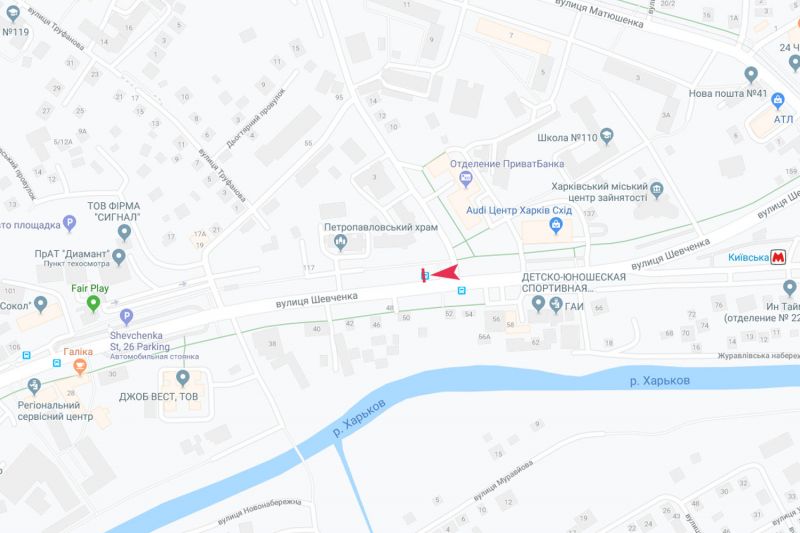 Реклама на остановках, Харьков, Шевченка - Петропавлівська (Челюскінців), 3 (зупинка 23-я дитяча лікарня), в центр