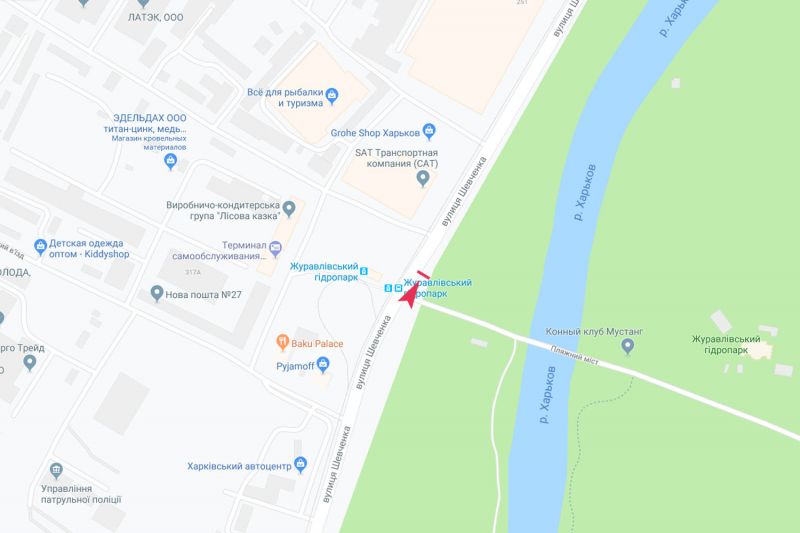 Реклама на остановках, Харьков, Шевченка, 272 (зупинка Журавлівський гідропарк), з центру