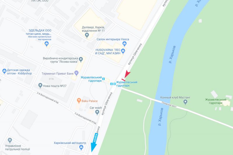 Реклама на остановках, Харьков, Шевченка, 272 (зупинка Журавлівський гідропарк), в центр
