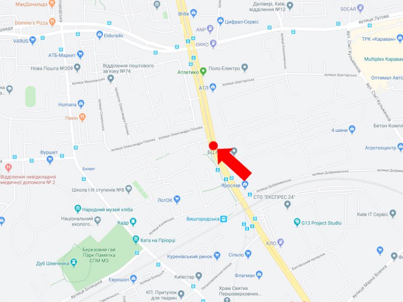 Билборд/Щит, Киев, Автозаводська вул., 7, в бік Лугової вул., роздільник