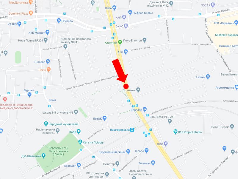 Led екран/Відеоборд, Київ, Автозаводська вул., 7, в центр, на світлофорі, роздільник
