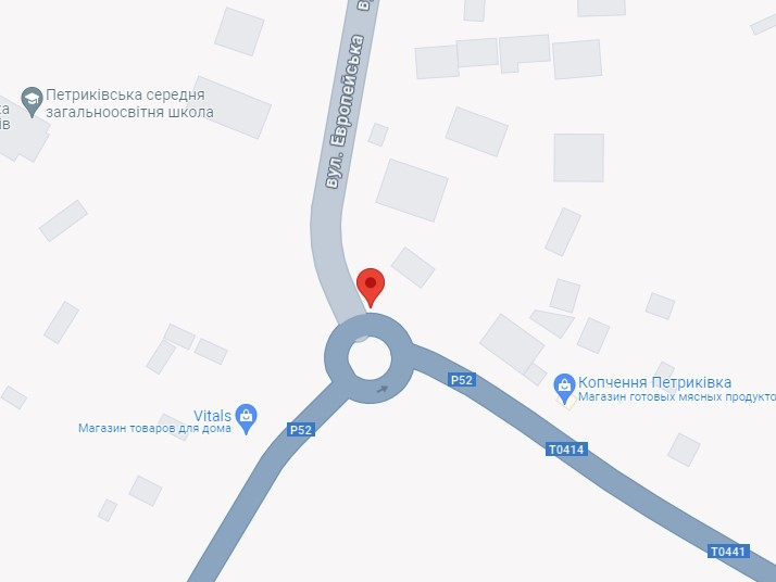 Білборд/Щит, Петриківка, Європейська вул., кільце, виїзд з смт Петриківка