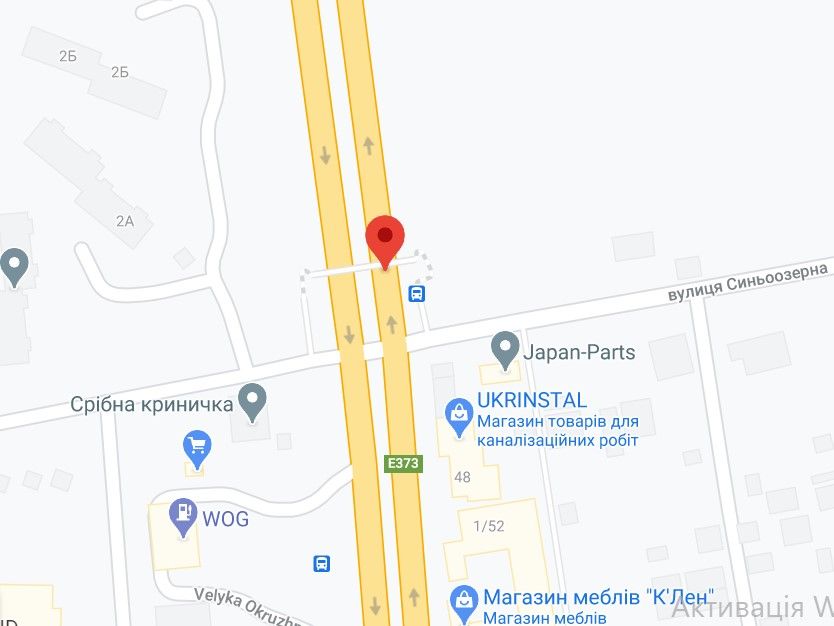 Реклама на мостах, Киев, пр. Академіка Палладіна, заїзд до ТРЦ Lavina Mall,Ашан, АЗС WOG, в напрямку Пуща-Водиці (права сторона)