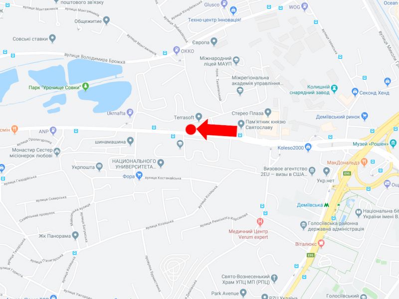 Led екран/Відеоборд, Київ, Лобановського пр., 115-Б, в бік пл. Севастопольської