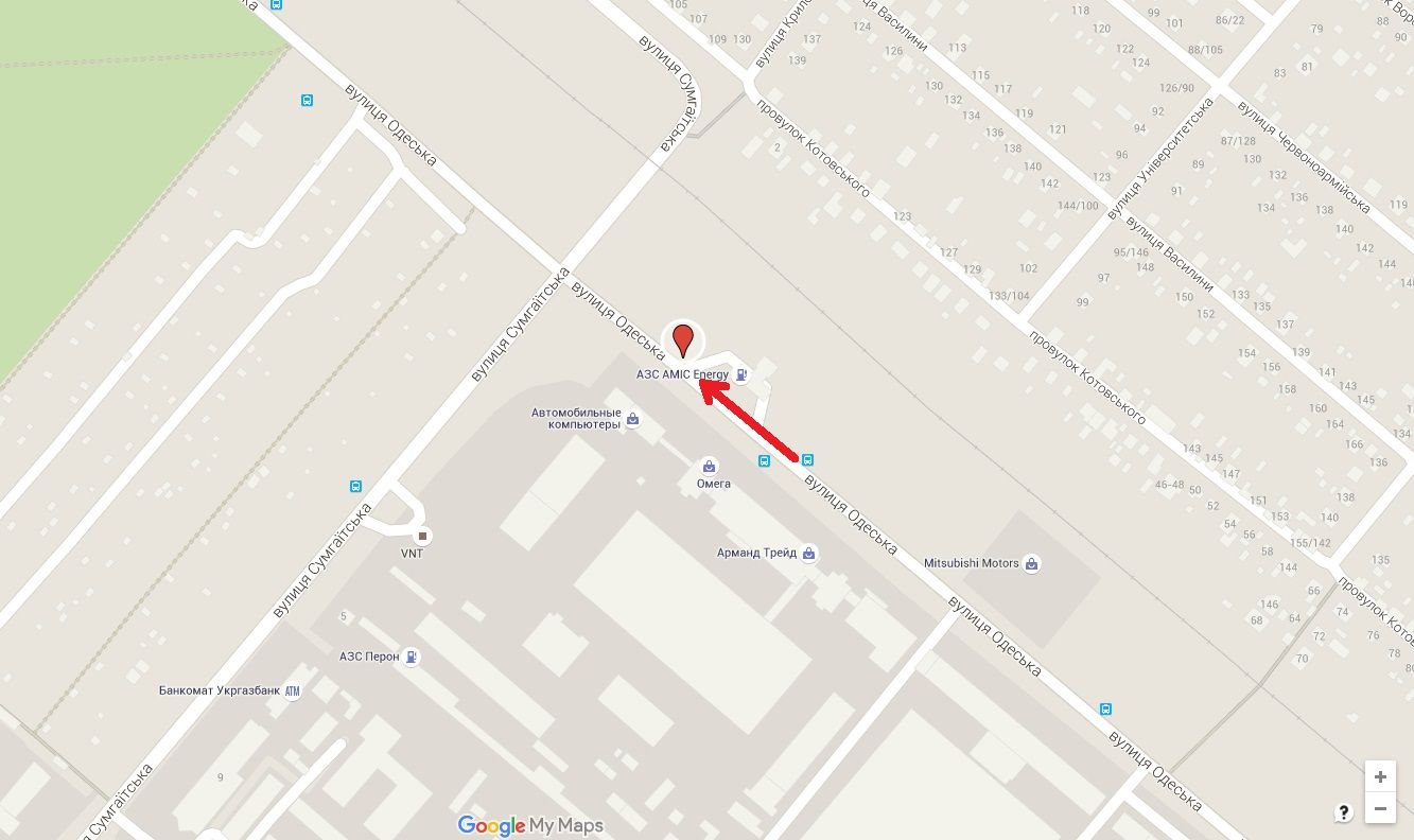 Білборд/Щит, Черкаси, вул. Одеська - вул. Сумгаїтська (біля АЗС"Amic")