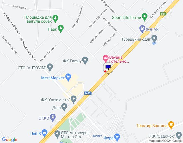 Билборд/Щит, Трассы, с. Чабани, траса М-05 Київ-Одеса, км 14+625 ліво, за 560м до Нової Лінії та магазину АТБ, через 320м після заїзду у МегаМаркет Гатне, через 465м після повороту на Гатне, Крюківщину, Вишневе та ЖК "Оптимісто", верх
