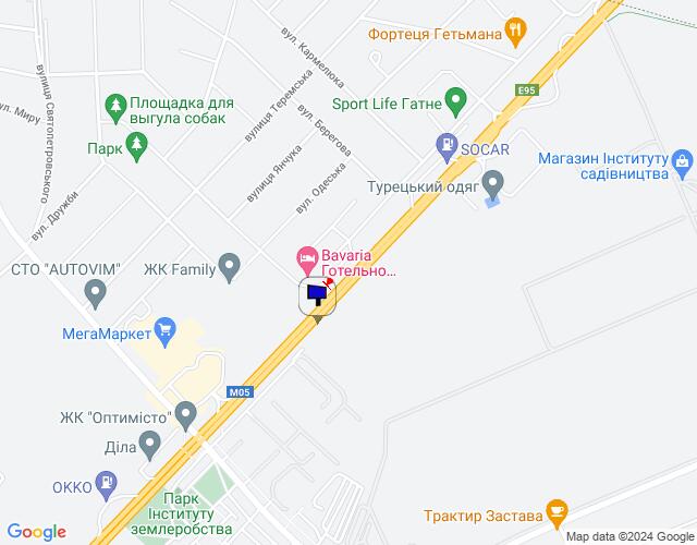 Билборд/Щит, Трассы, с. Чабани, траса М-05 Київ-Одеса, км 14+625 ліво, через 560м після Нової Лінії та магазину АТБ, за 320м до заїзду у МегаМаркет Гатне, за 465м до повороту на Гатне, Крюківщину, Вишневе та ЖК "Оптимісто", низ