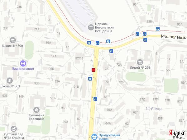 Реклама на остановках, Киев, Просп. Маяковського, 95, Зуп. "Вул. Милославська"