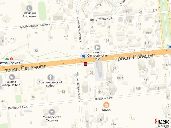 Реклама на зупинках, Київ, Проспект Перемоги,109, Зуп. "Вул. Крамського"