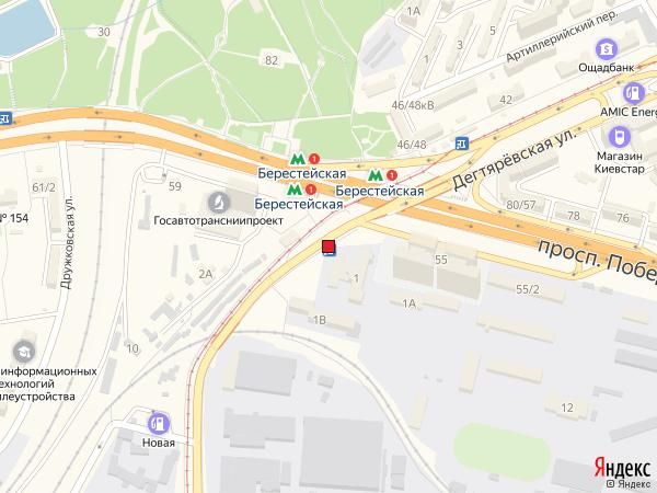 Реклама на зупинках, Київ, Вул. Василенка,1, Зуп. "Ст.м. " Берестейська"