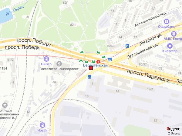 Реклама на зупинках, Київ, Вул. Василенка, 2, Зуп. «Ст.м. Берестейська»