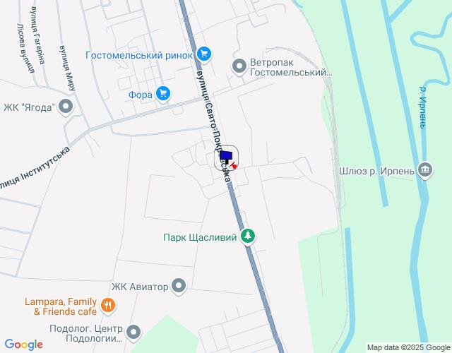 Билборд/Щит, Гостомель, смт. Гостомель, вул. Свято-Покровська, 3-А, навпроти повороту на вул. Вербицького, перед Алеєю Слави, перед Ринком