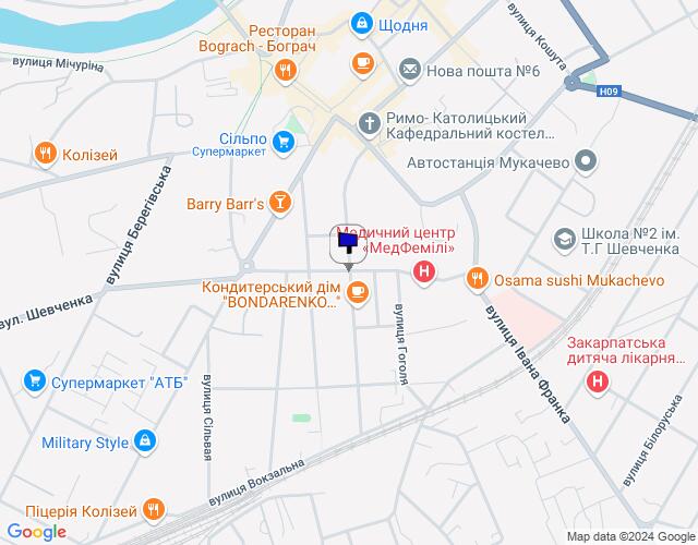 Билборд/Щит, Мукачево, Мукачево, вул. Недецеї