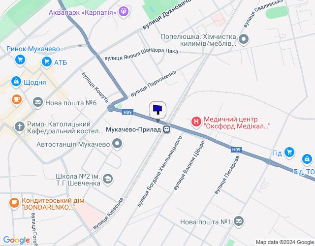 Билборд/Щит, Мукачево, Мукачево, вул. Миру (виїзд на міст 2-й)