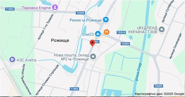 Билборд/Щит, Рожище, центр, Незалежності 23 верх, банк, аптека, магазин