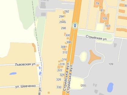 Білборд/Щит, Львів, вул.Стрийська 105, з центру