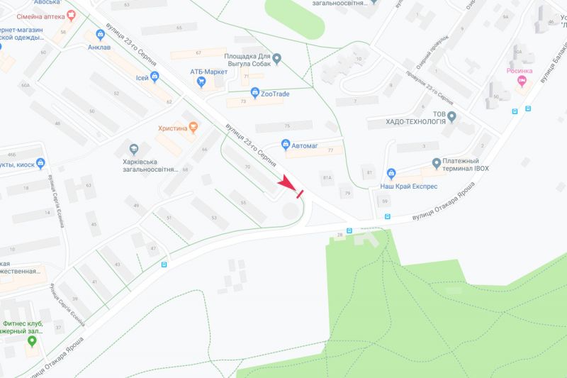 Билборд/Щит, Харьков, 23 Серпня вул. - Отакара Яроша вул., 54, з центру