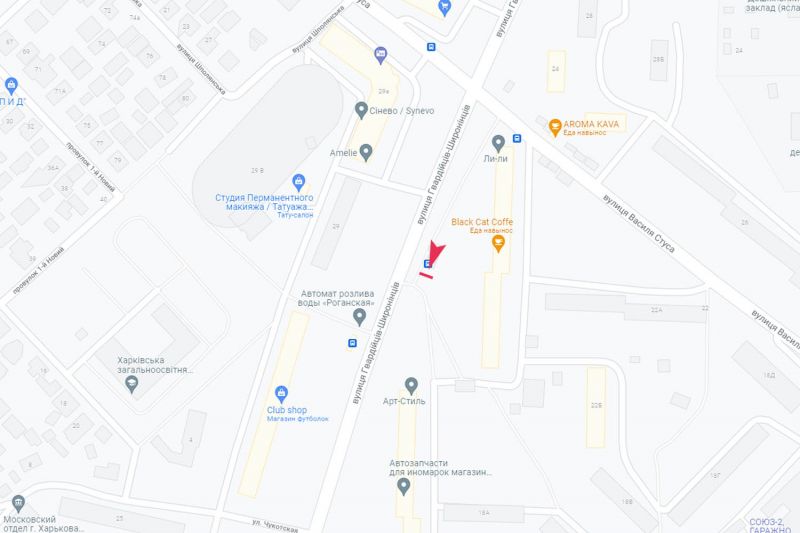 Реклама на остановках, Харьков, Гвардійців-Широнінців вул., 27