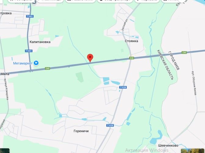 Билборд/Щит, Трассы, Київ - Житомир, в напрямку Капітановки, зупинка транспорту