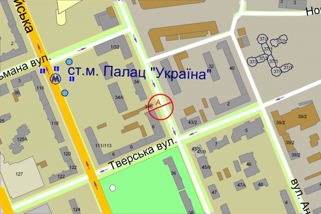 Скрол/Сітіборд, Київ, Предславінська, 36/6, (60 метрів до перехрестя з Єжи Ґедройця (Тверська))