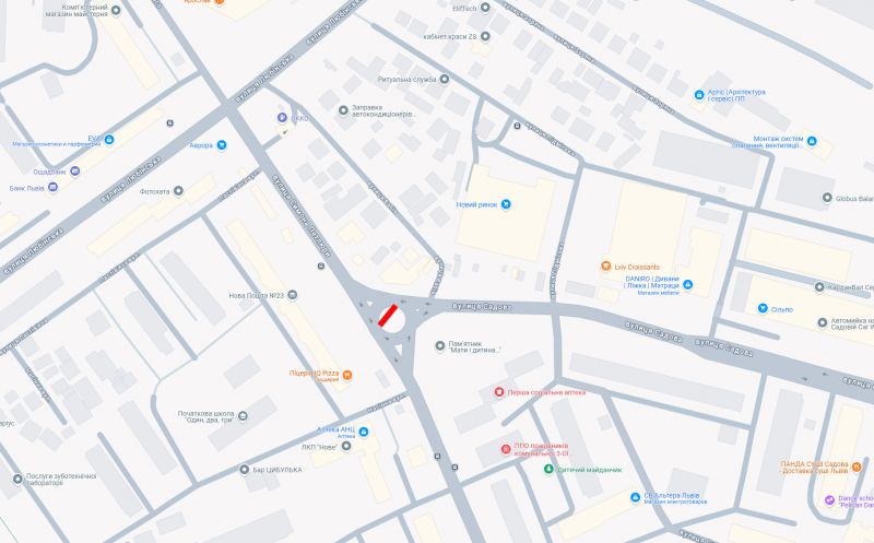 Скрол/Сітіборд, Львів, Петлюри (ринок новий на розв'язці) від вул. Любінської