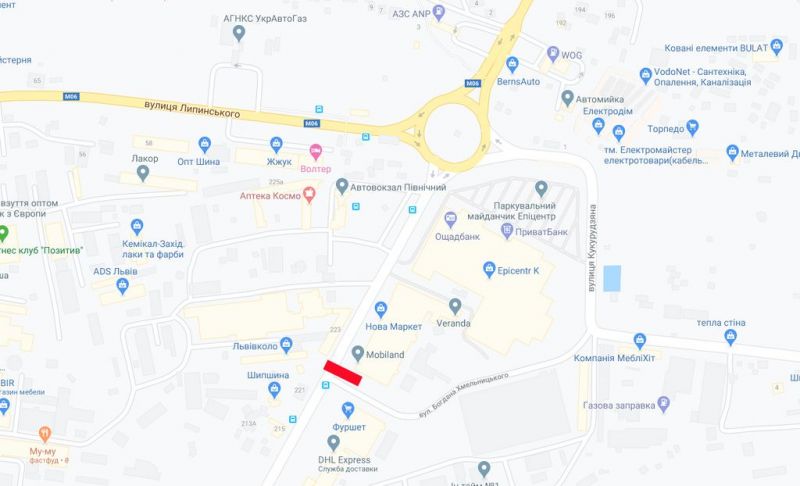 Скрол/Сітіборд, Львів, Хмельницького (радіоринок, Епіцентр, АТБ)