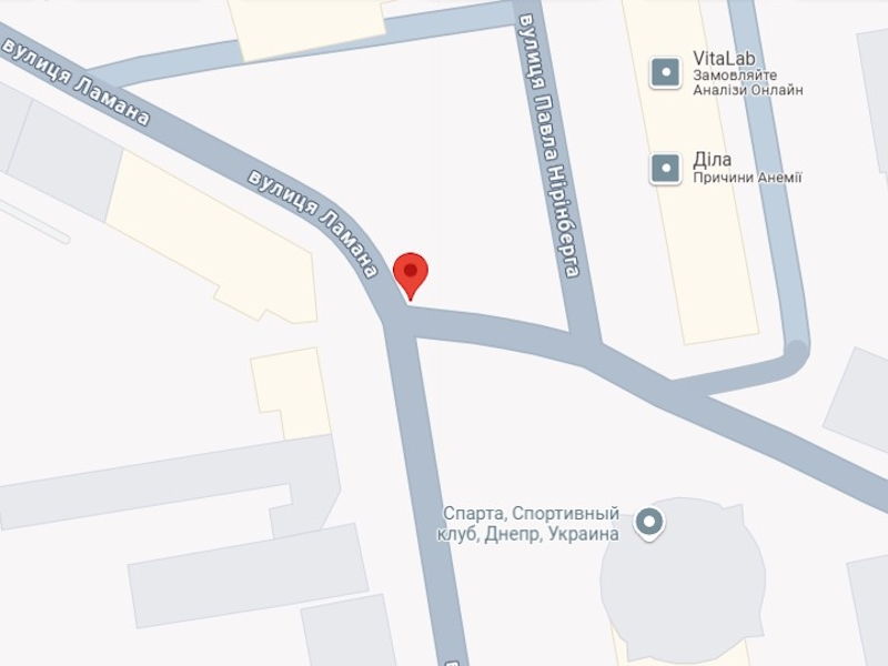 Скролл/Ситиборд, Днепр, Ламана вул. - Нірінберга вул., біля цирку