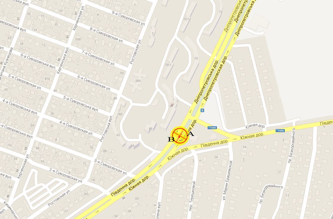 Билборд/Щит, Одесса, Палія вул. (колиш. Дніпропетровська дорога), 68