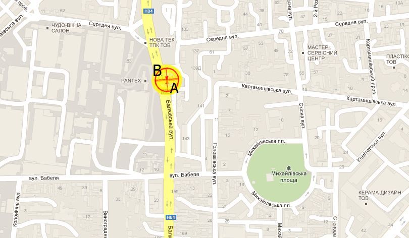 Билборд/Щит, Одесса, Балківська вул. 139, з центру